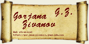 Gorjana Živanov vizit kartica